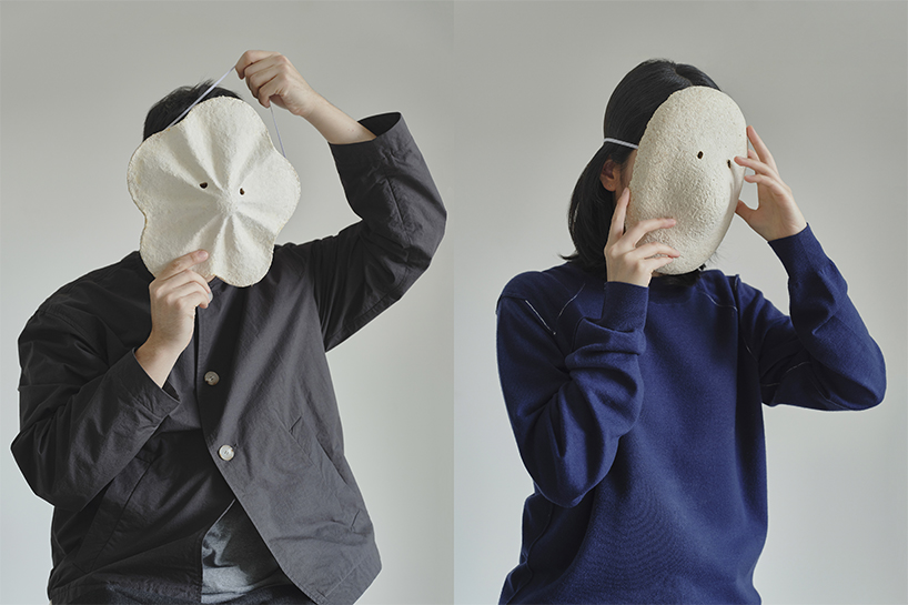 kuo duo creates mushroom mycelium masks to promote biomaterials designboom