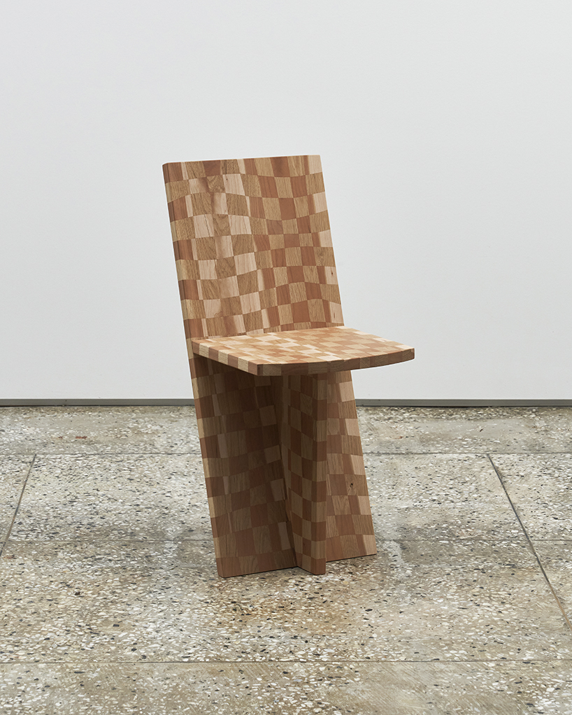 kuo duo experiments with wood techniques in word play furniture series