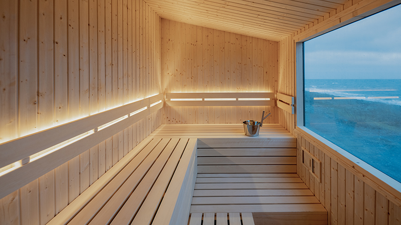 native narrative designs mobile sauna finished with scandinavian wood in denmark