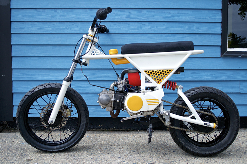 rhode island school of design students create an unconventional 70cc commuter bike