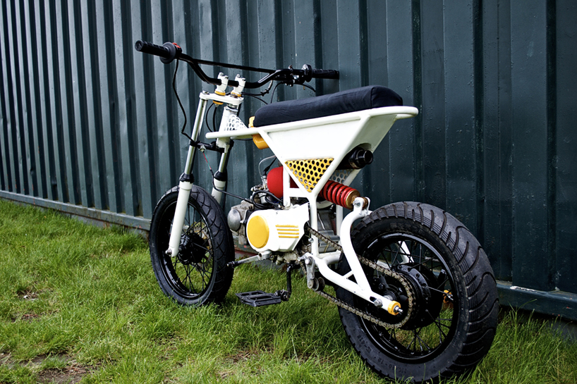 rhode island school of design students create an unconventional 70cc commuter bike