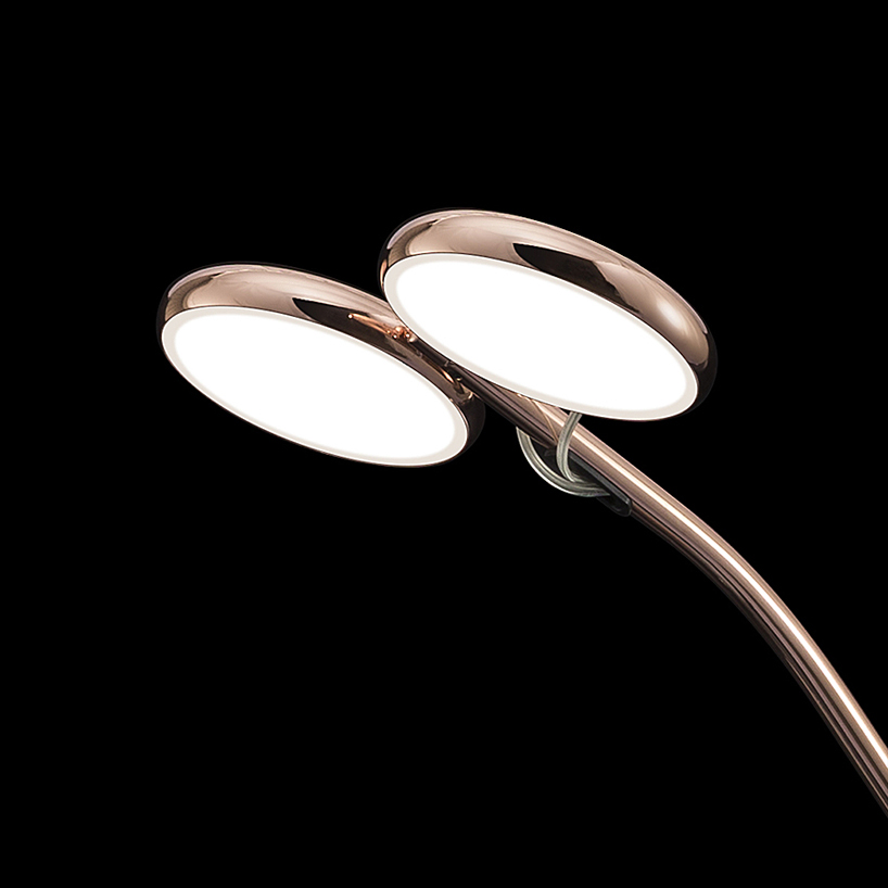 sergi ventura's latest pendant light collection features violins, flowers and birds all plated in 24k gold