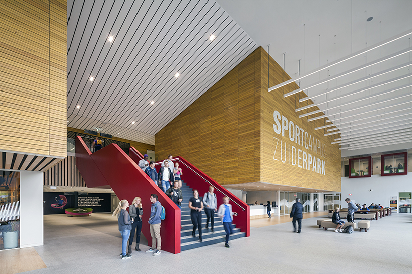 faulknerbrowns' copper-enveloped sports campus in the hague embodies principle of motion