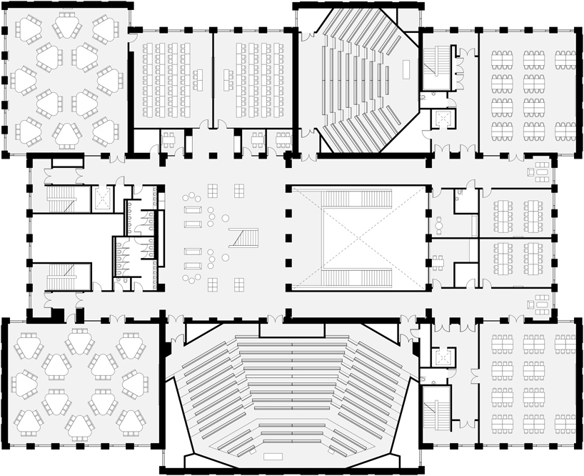 asymetric pyramids cap faulknerbrown’s new building in durham university in england