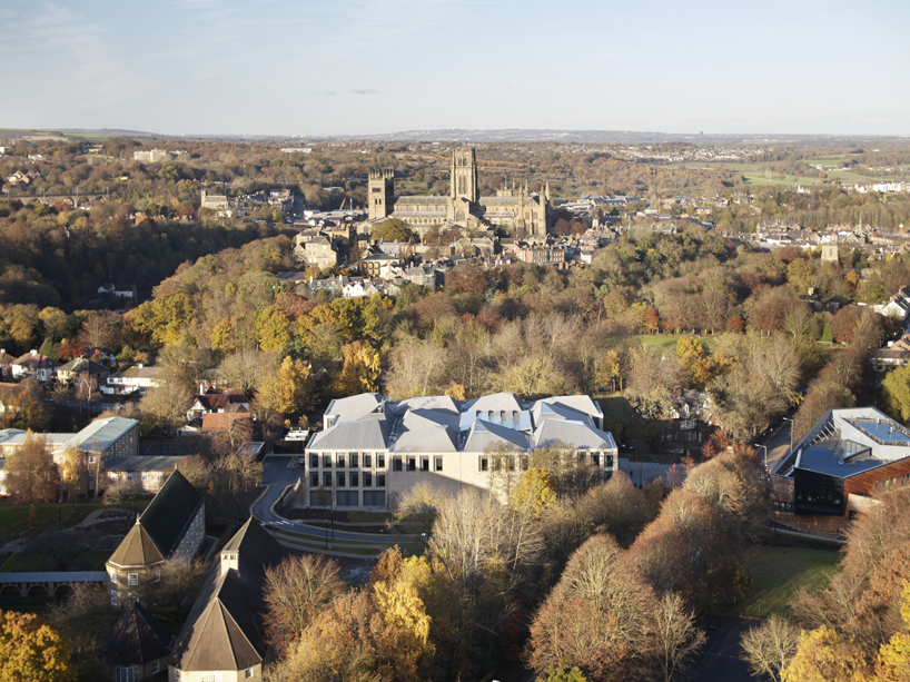 assymetric pyramids cap faulknerbrown?s new building in durhamn university in england