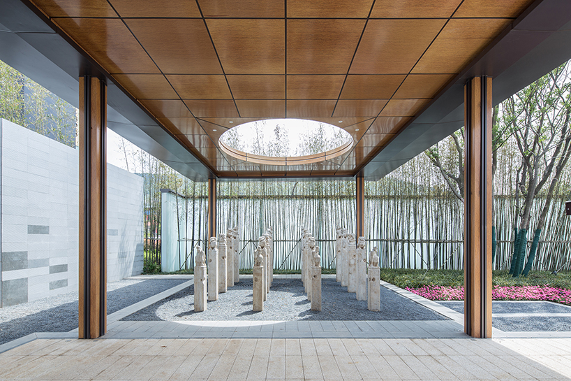 exhibition space inspired by bridge structures, by