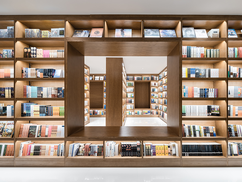 perforated aluminum plates clad wutopia lab's foreign language bookstore in china designboom
