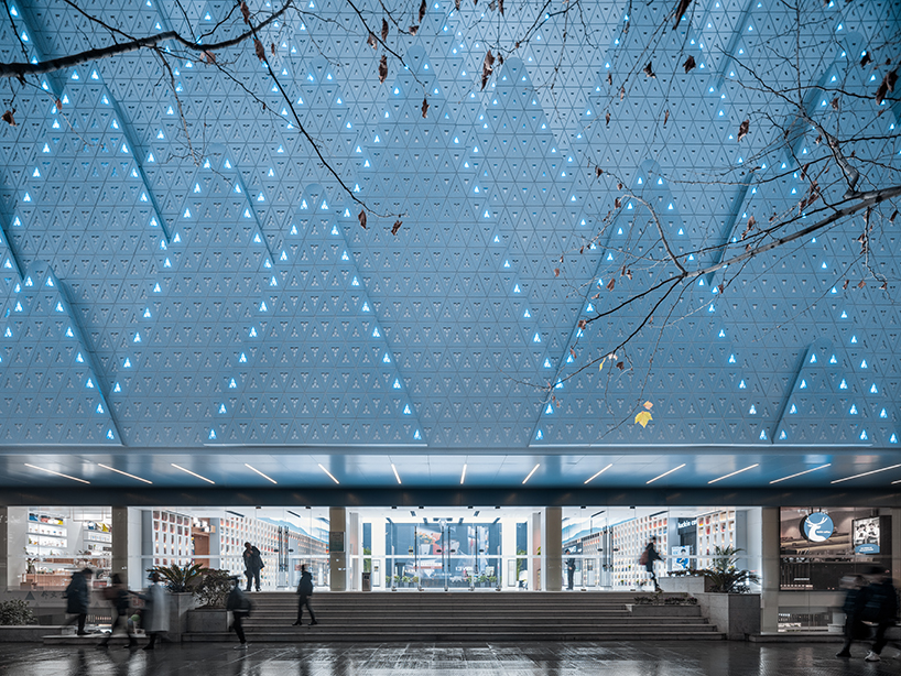 perforated aluminum plates clad wutopia lab's foreign language bookstore in china designboom