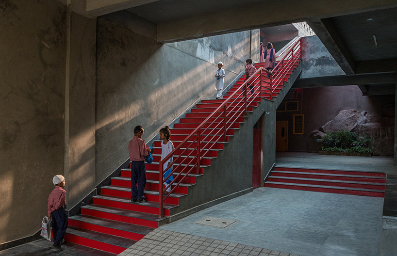 designaware presents a school carved from a cliff in the heritage precinct of golconda