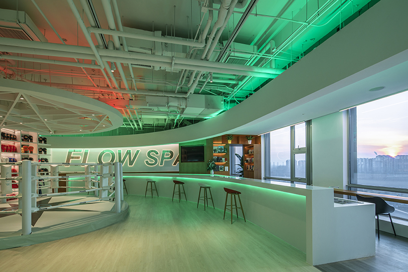 BWAO combines a boxing ring with a bar to create 'FLOW space' in beijing designboom