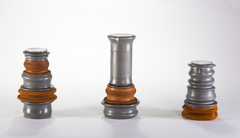 yotam sion's student project is a vase collection that erodes over time