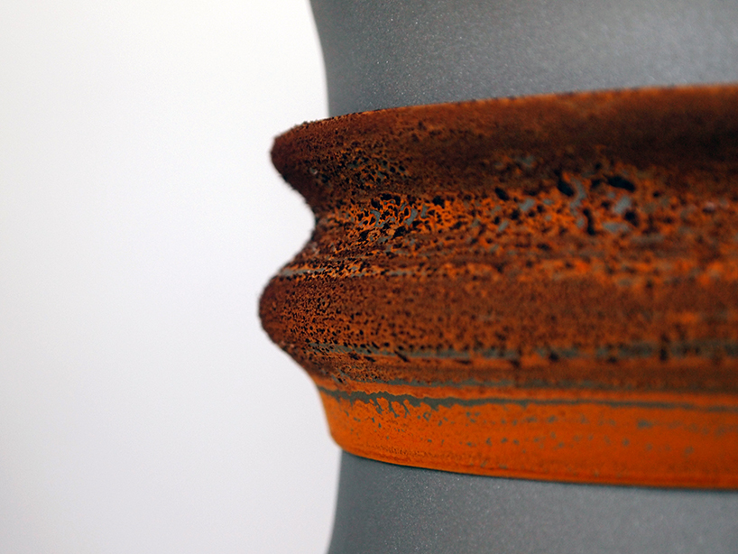 yotam sion's student project is a vase collection that erodes over time