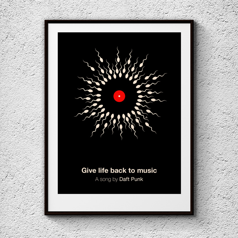 the pictogram music posters by viktor hertz are simply and creatively portrayed