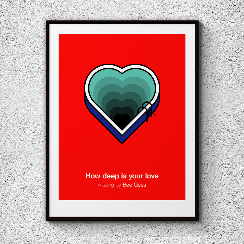 the pictogram music posters by viktor hertz are simply and creatively portrayed
