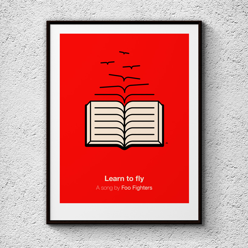 the pictogram music posters by viktor hertz are simply and creatively portrayed