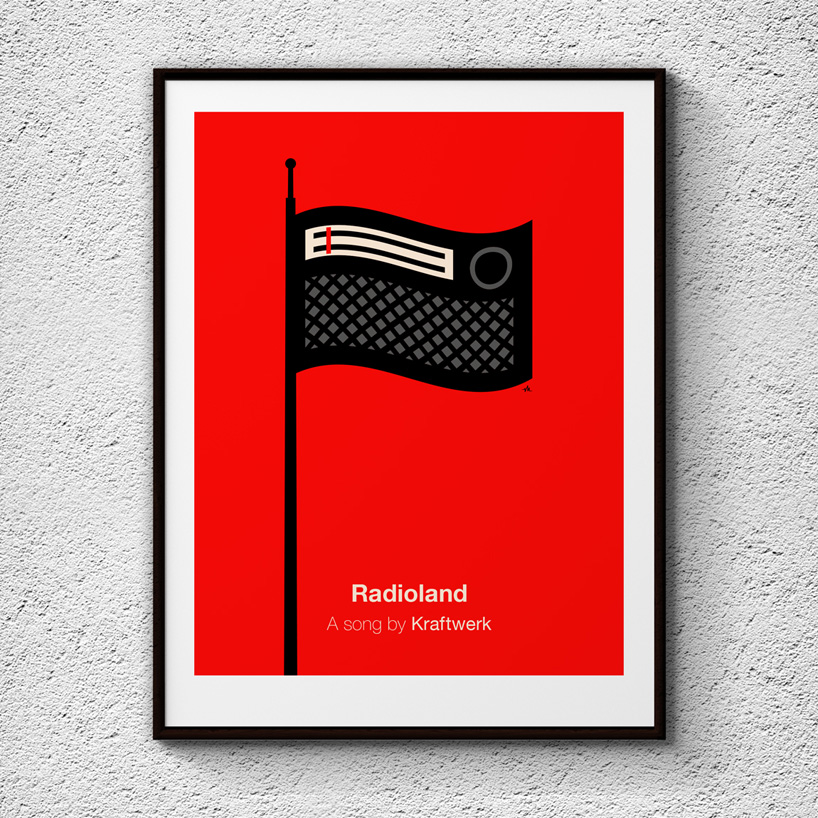 the pictogram music posters by viktor hertz are simply and creatively portrayed