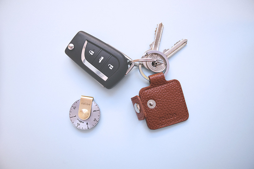 the compact 'rollbe' measuring tool is no larger than a coin