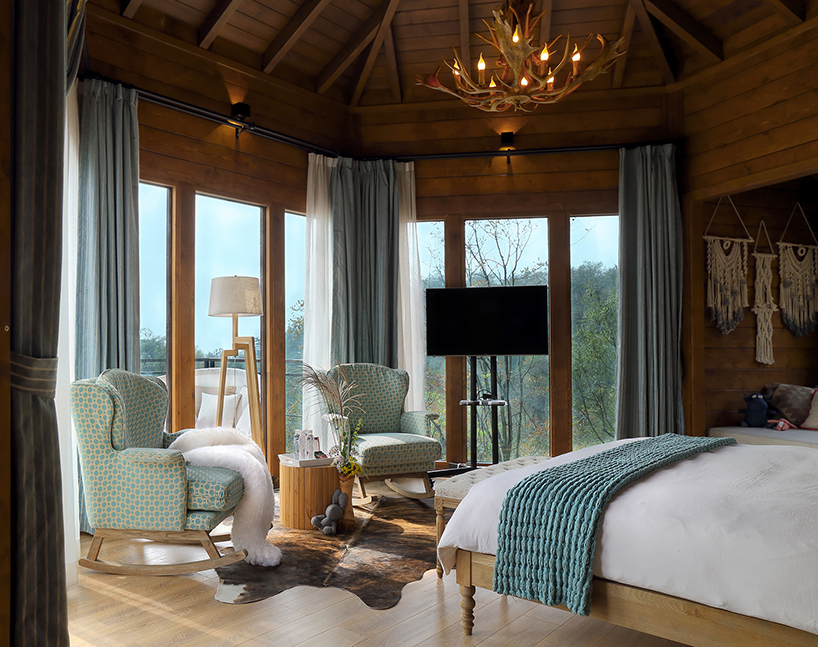 fan life designs first forest RV park in china with scattered cabins in the mountains