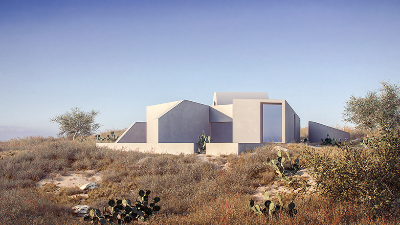 a monolithic residence by kapsimalis architects resembles a volcanic rock in santorini