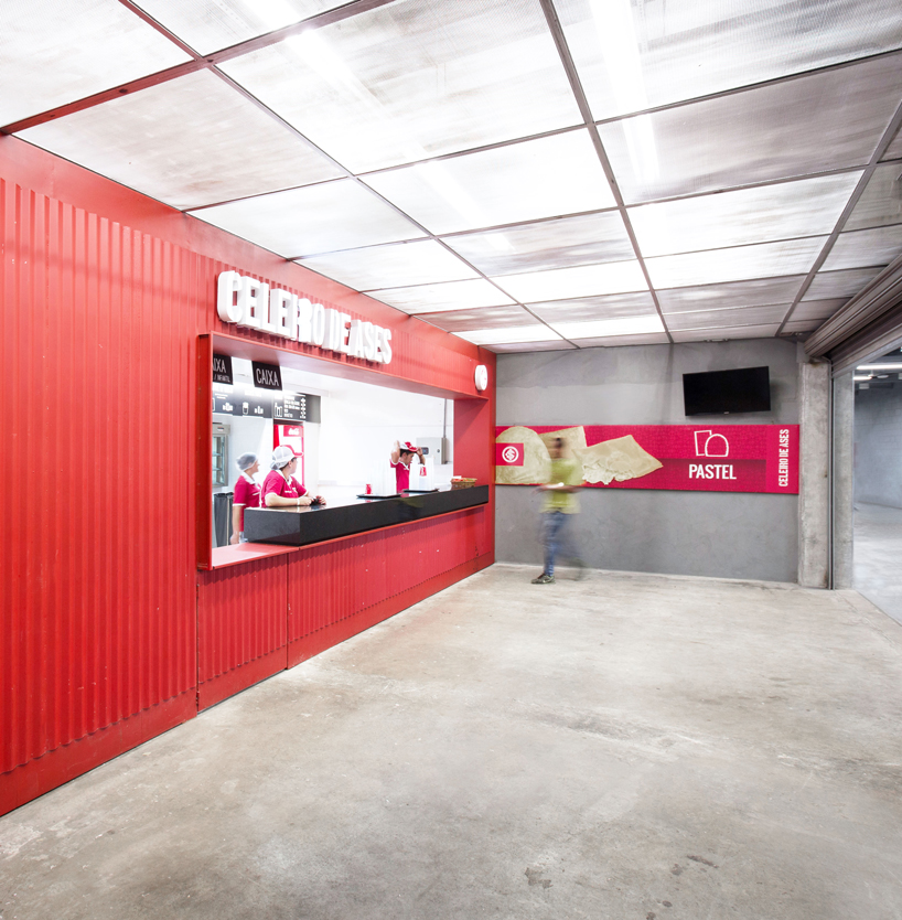 0E1 architects designs modular bars to fit celeiro de ases' stadium in porto alegre