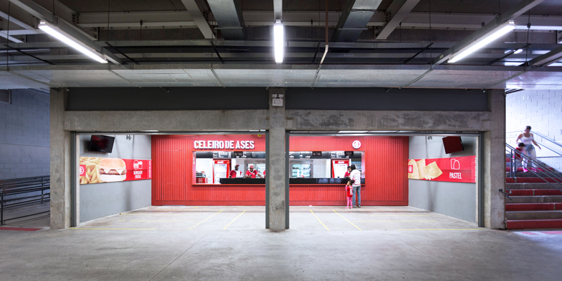 0E1 architects designs modular bars to fit celeiro de ases' stadium in porto alegre