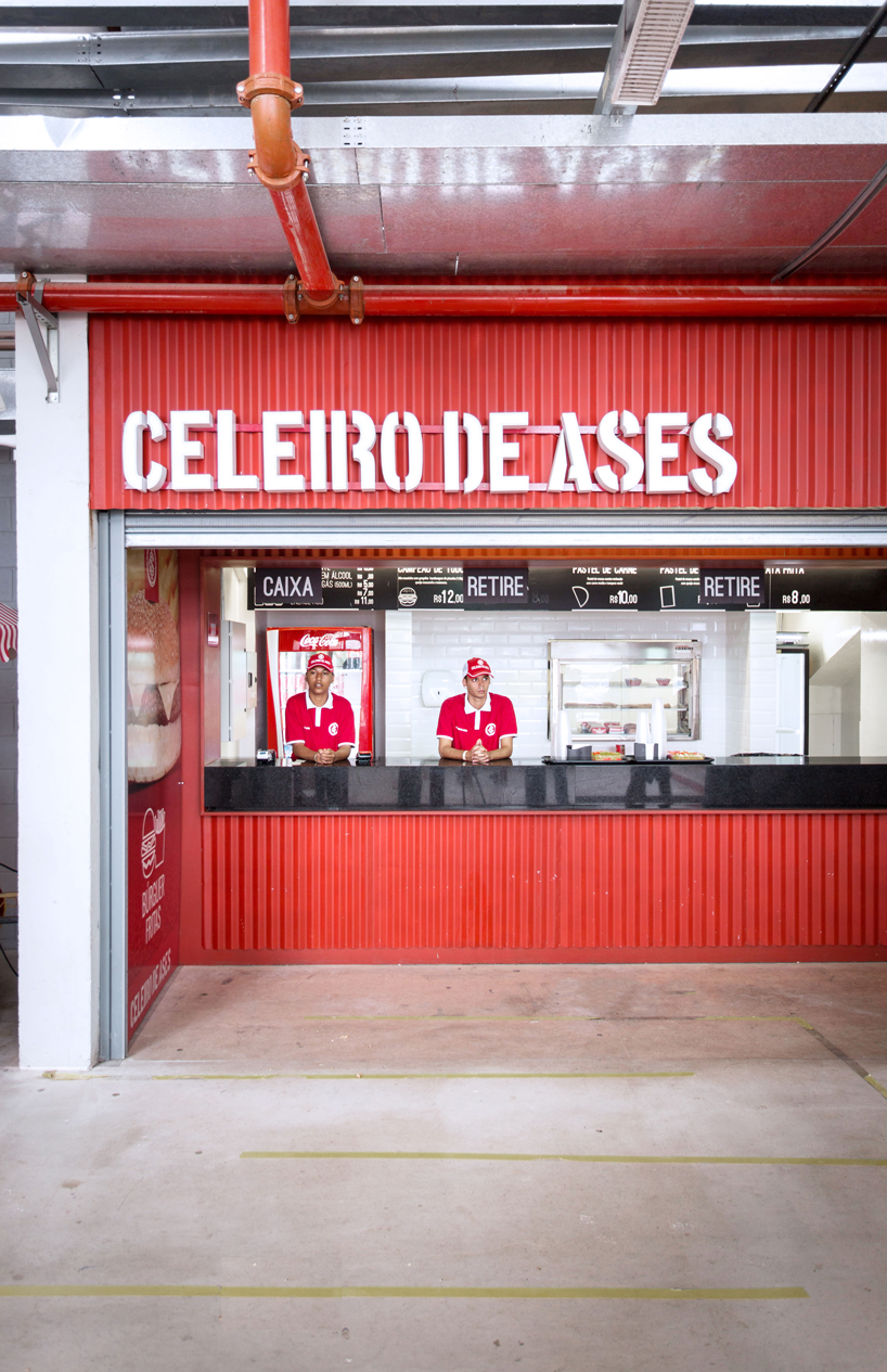 0E1 architects designs modular bars to fit celeiro de ases' stadium in porto alegre
