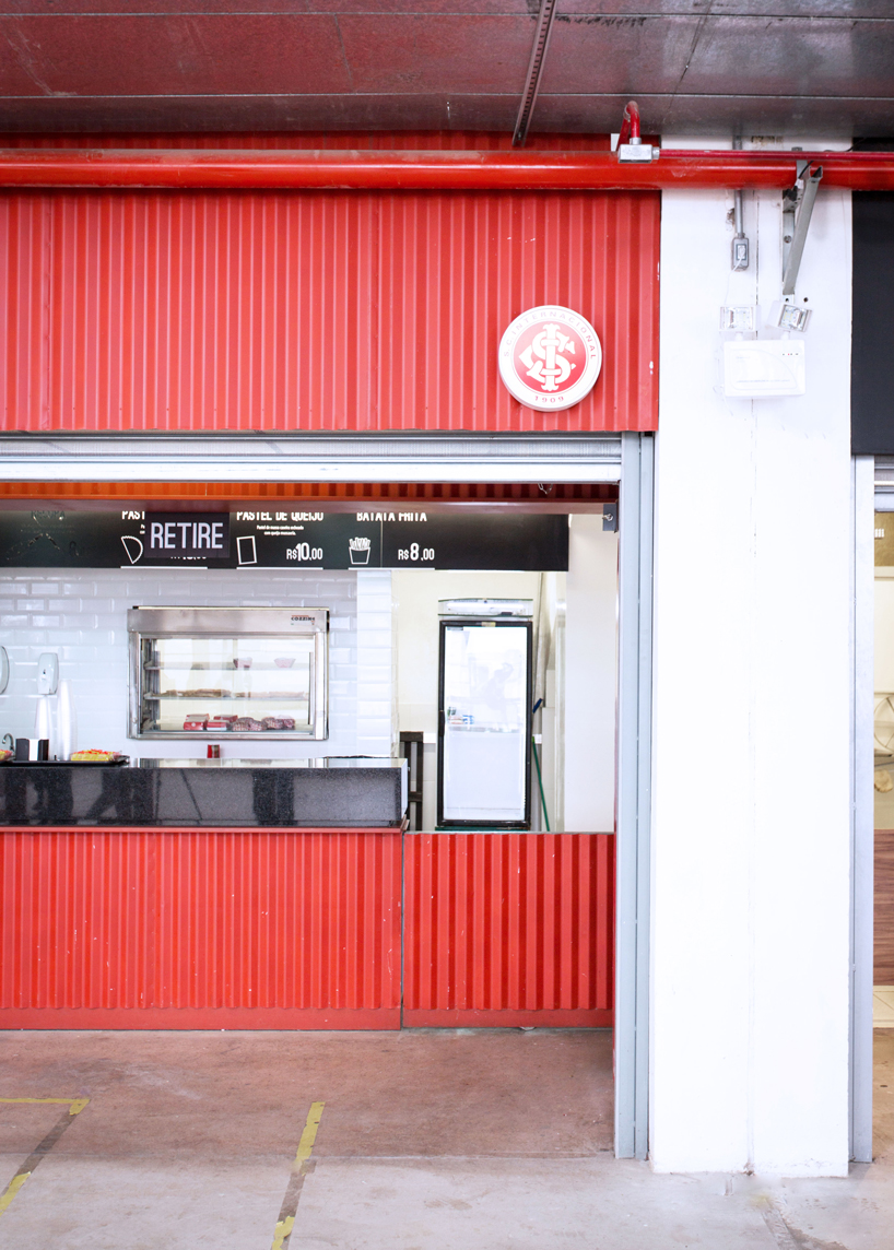 0E1 architects designs modular bars to fit celeiro de ases' stadium in porto alegre