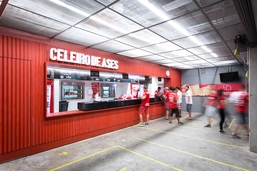 0E1 architects designs modular bars to fit celeiro de ases' stadium in porto alegre