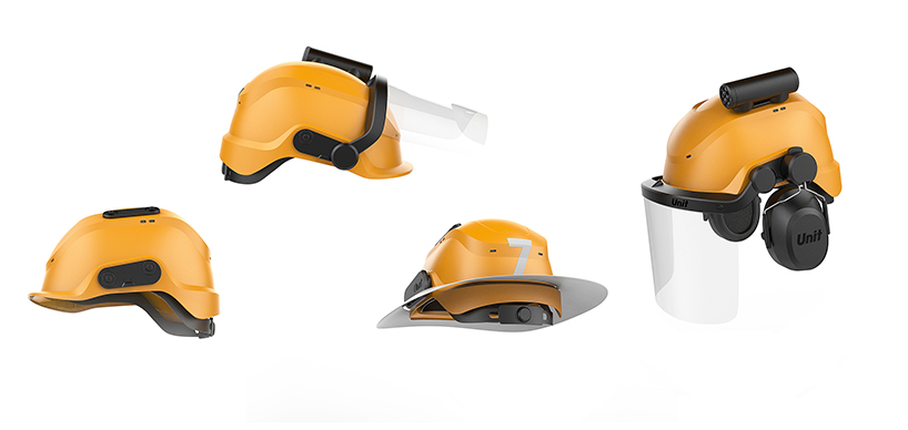 jaehoon jung's helmet allows workers to place accessories with a magnetic snap system