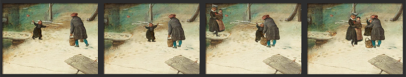 hendrick avercamp's 17th century painting is brought to life in stop motion animation
