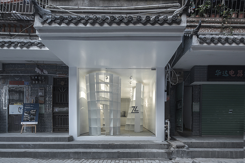 aether architects' concave and convex book pavilion in shenzhen