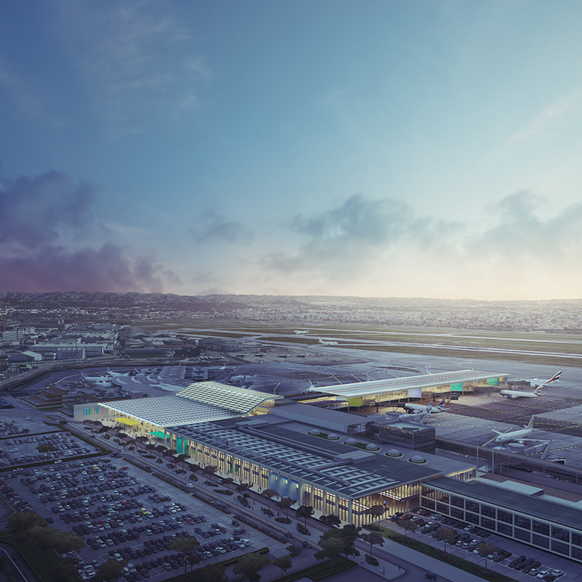 rogers stirk harbour + partners presents unseen marseille airport competition entry