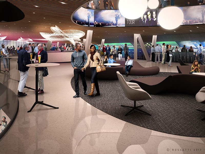 ROSSETTI redefines the arena design with a revolutionary concept of high-tech engagement