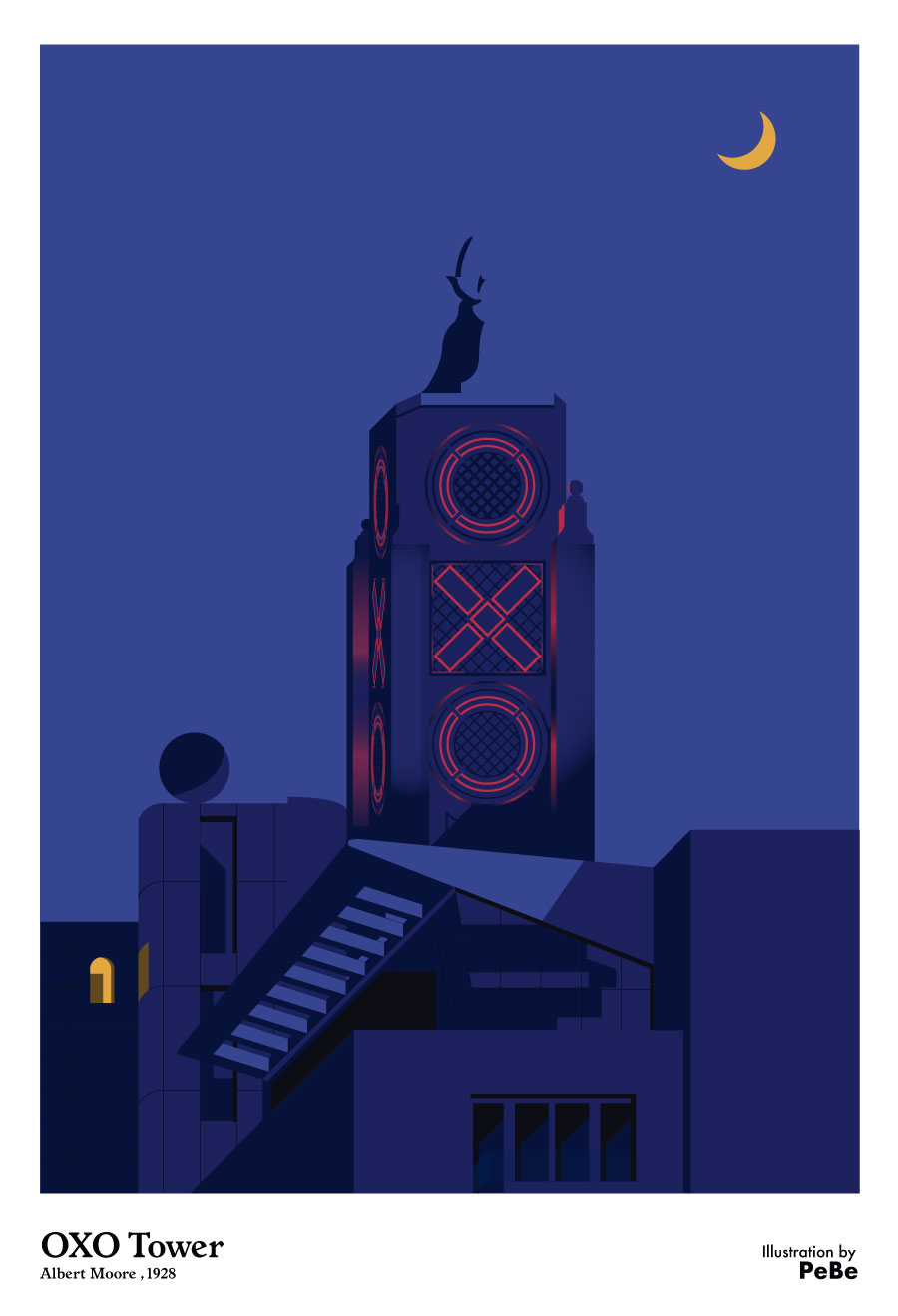 PeBe's latest series illustrates london's famous museums and architectural landmarks