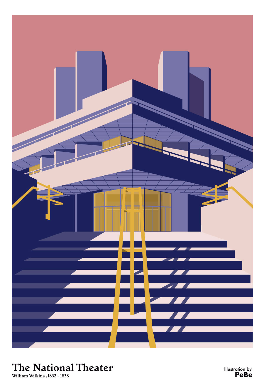 PeBe's latest series illustrates london's famous museums and architectural landmarks