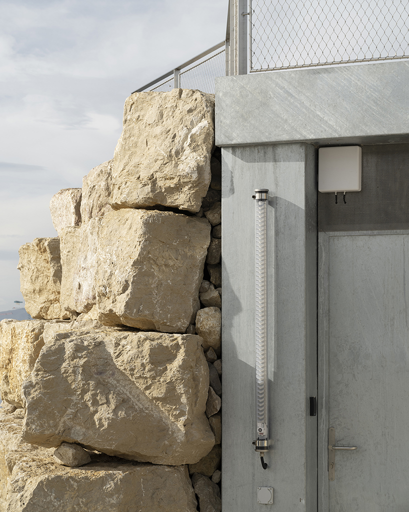 BUREAU highlights lake geneva lighthouse’s lattice geometry with blue accents