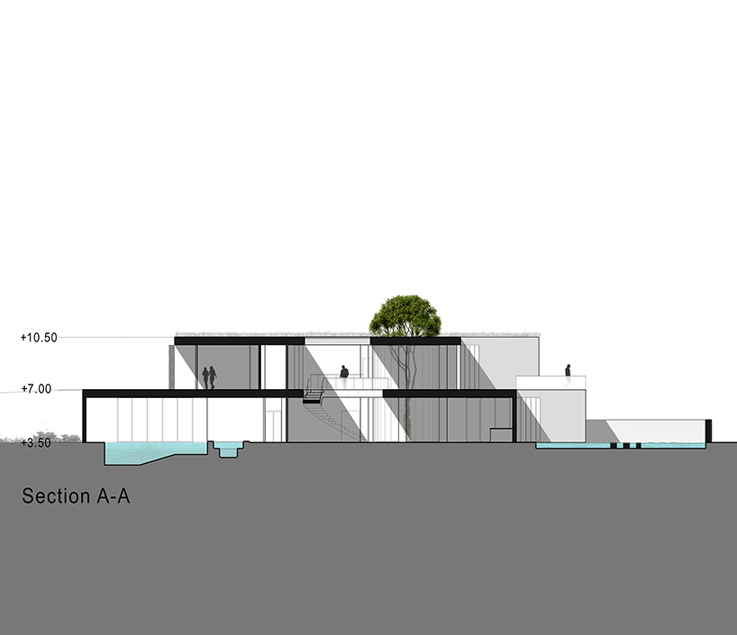 cantiliver villa in iran by azeri+lotfolahi results from the site's topography curves