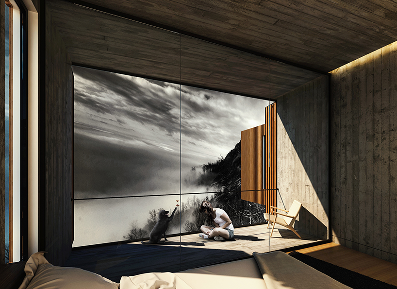 cantiliver villa in iran by azeri+lotfolahi results from the site's topography curves