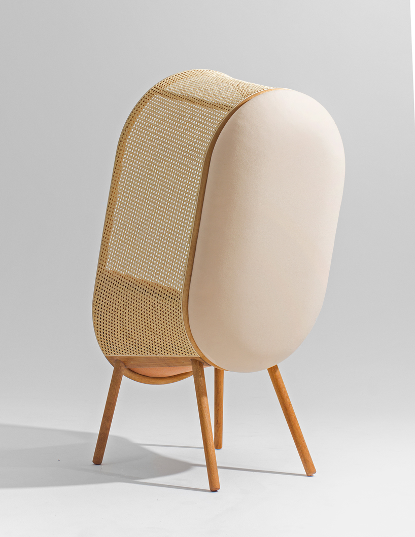 modernism of 60s inspired cocoon lounge chair by kevin haviid and