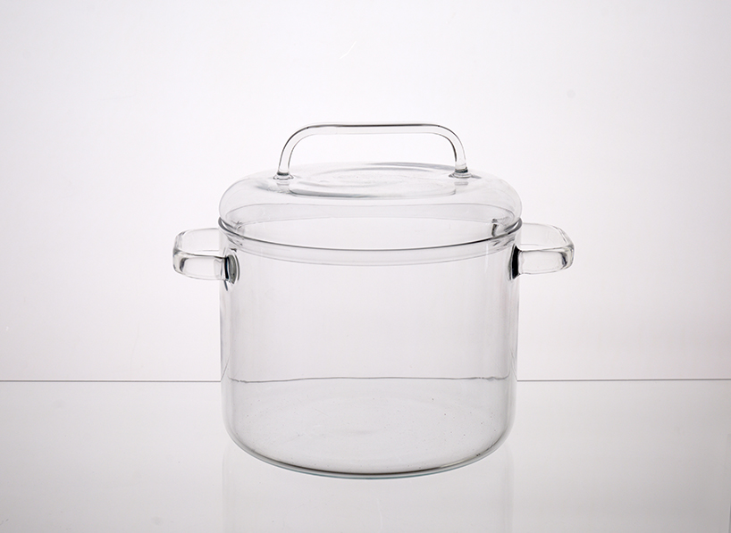 huy pham has created a set of transparent cooking pots made from technical  glass