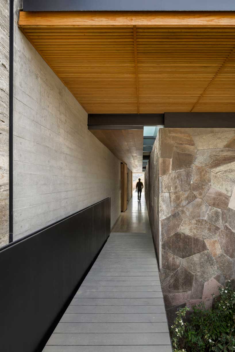 ZD+A designs a family house in mexico using local stone to create a dialogue with nature