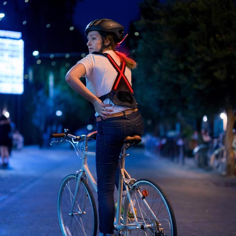 WAYV is the wearable bike light with smart indicators to make cycling safer