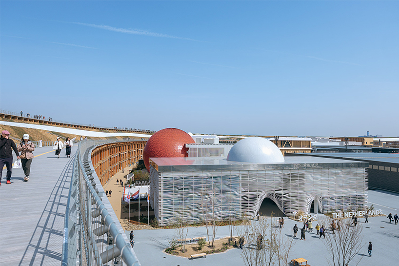 giant luminous sphere emerges from RAU architects' netherlands pavilion at expo 2025 osaka