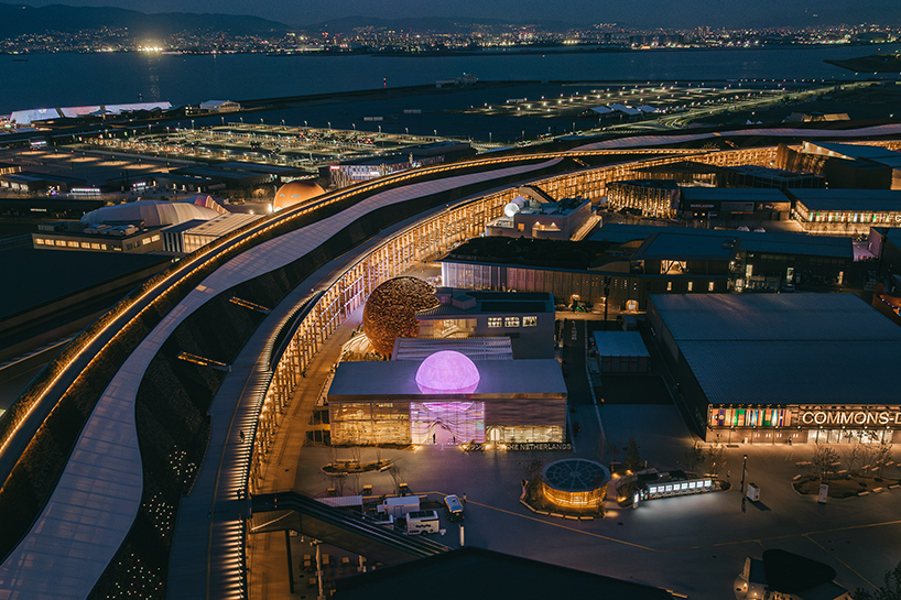 giant luminous sphere emerges from RAU architects' netherlands pavilion at expo 2025 osaka