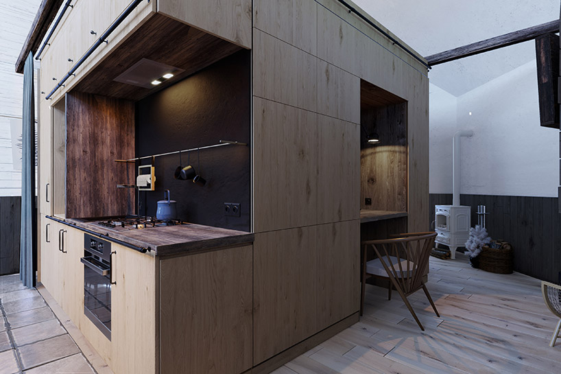 zup-a covers their cabin by the beach with raw wood planks designboom