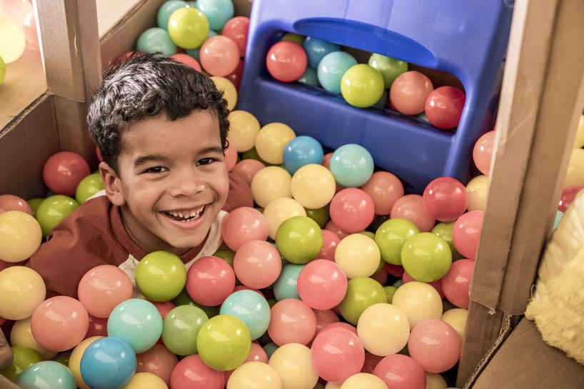 skoda's life-size cardboard car replica of the karoq is a kid's dream