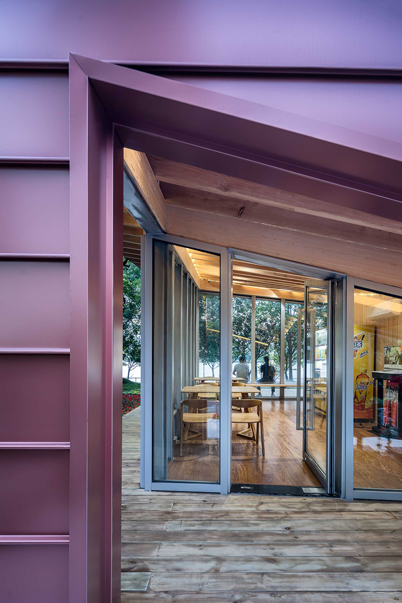 atelier z+'s prefab service station in shanghai explores link between design and scenery