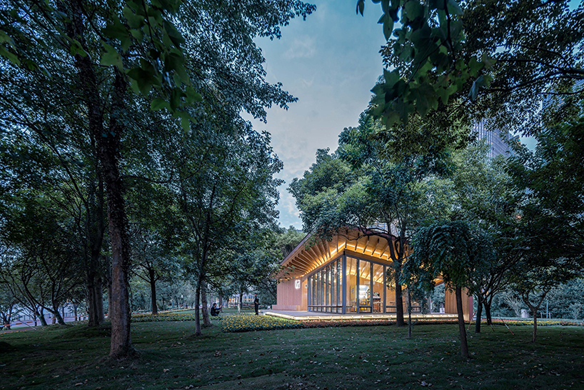 atelier z+'s prefab service station in shanghai explores link between ...