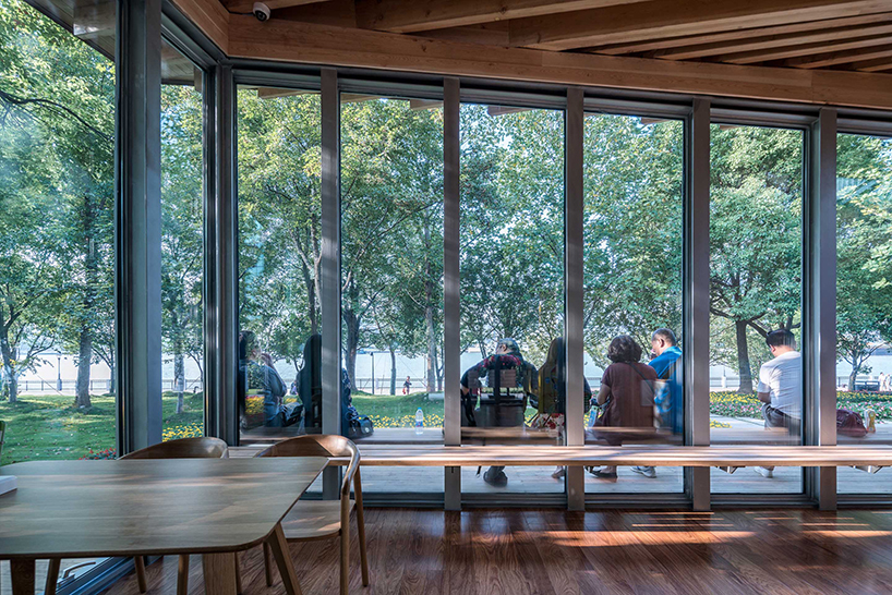 atelier z+'s prefab service station in shanghai explores link between design and scenery