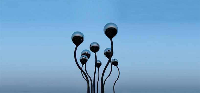 vibhor sogani's steel 'sprouts' art installation represents the growing image of india